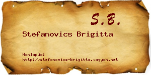 Stefanovics Brigitta névjegykártya