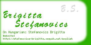 brigitta stefanovics business card